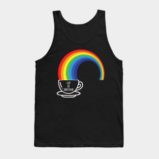 Cup Of Awesome Cool Creative Colorful Rainbow Coffee Design Tank Top